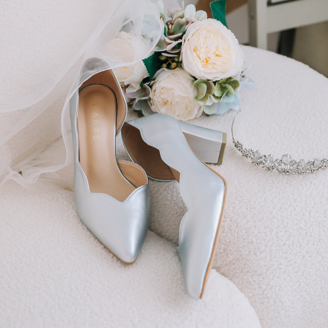 Lily Scallop Block Heel