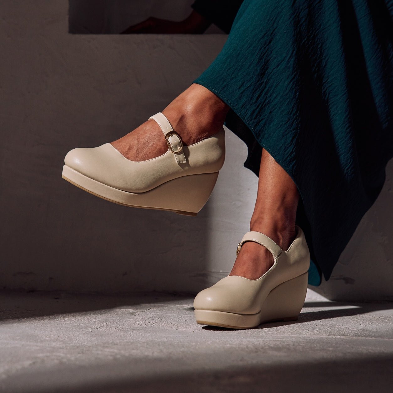 Ruby Mary Jane Buckle Wedge