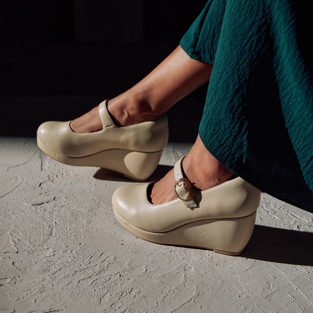 Ruby Mary Jane Buckle Wedge