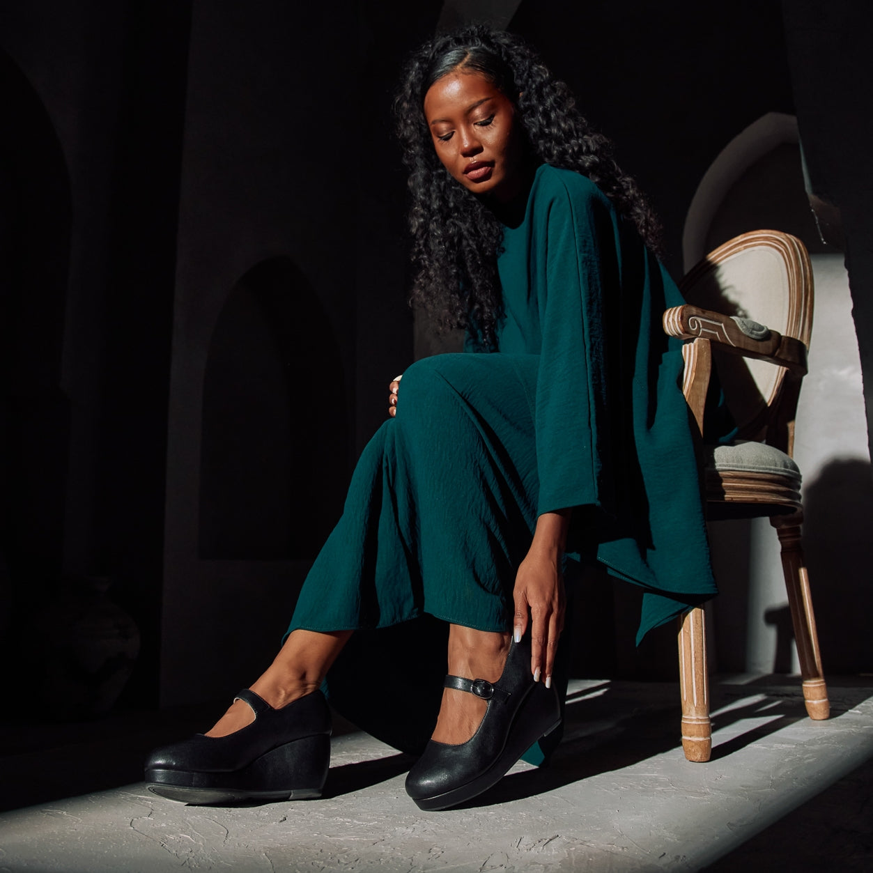 Ruby Mary Jane Buckle Wedge