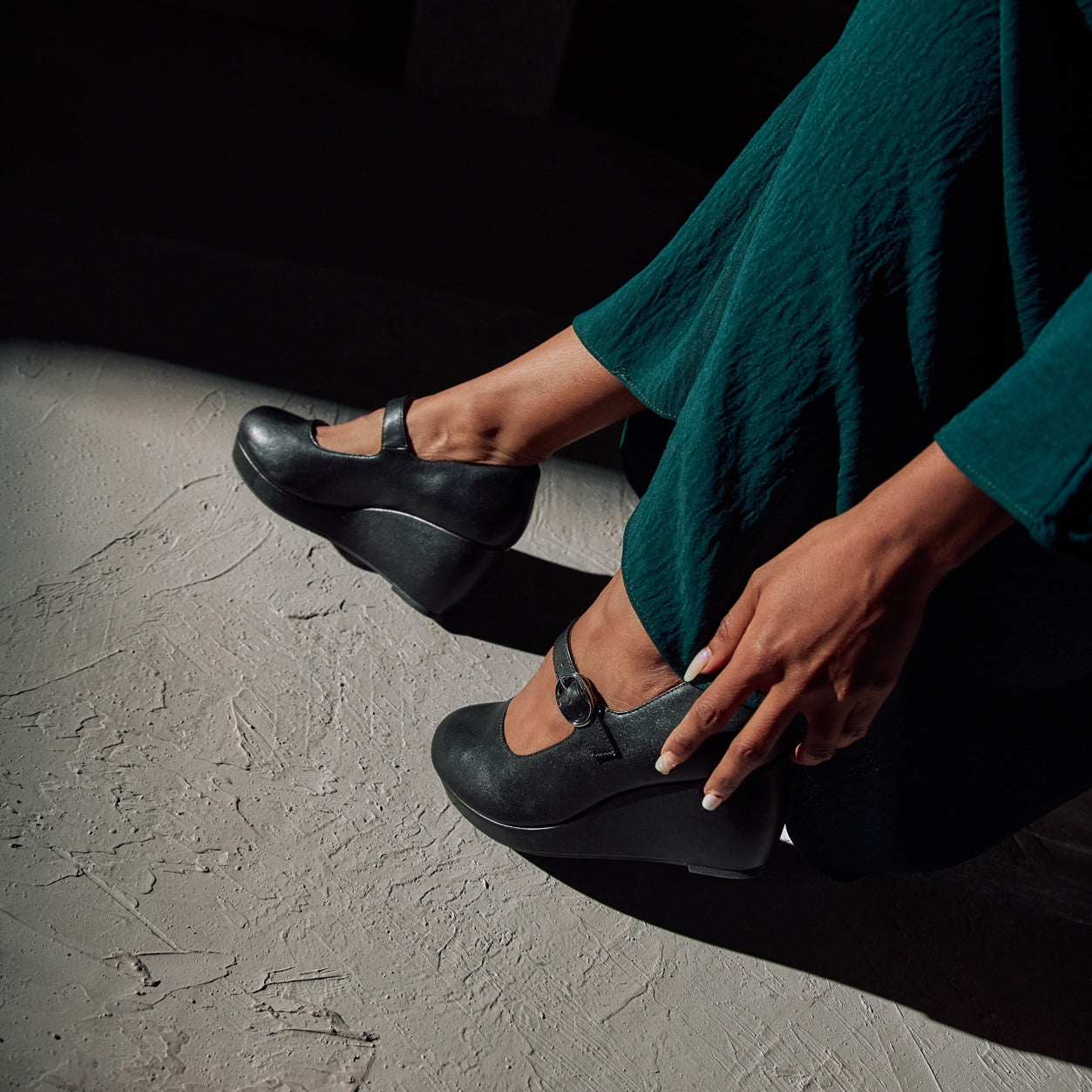 Ruby Mary Jane Buckle Wedge