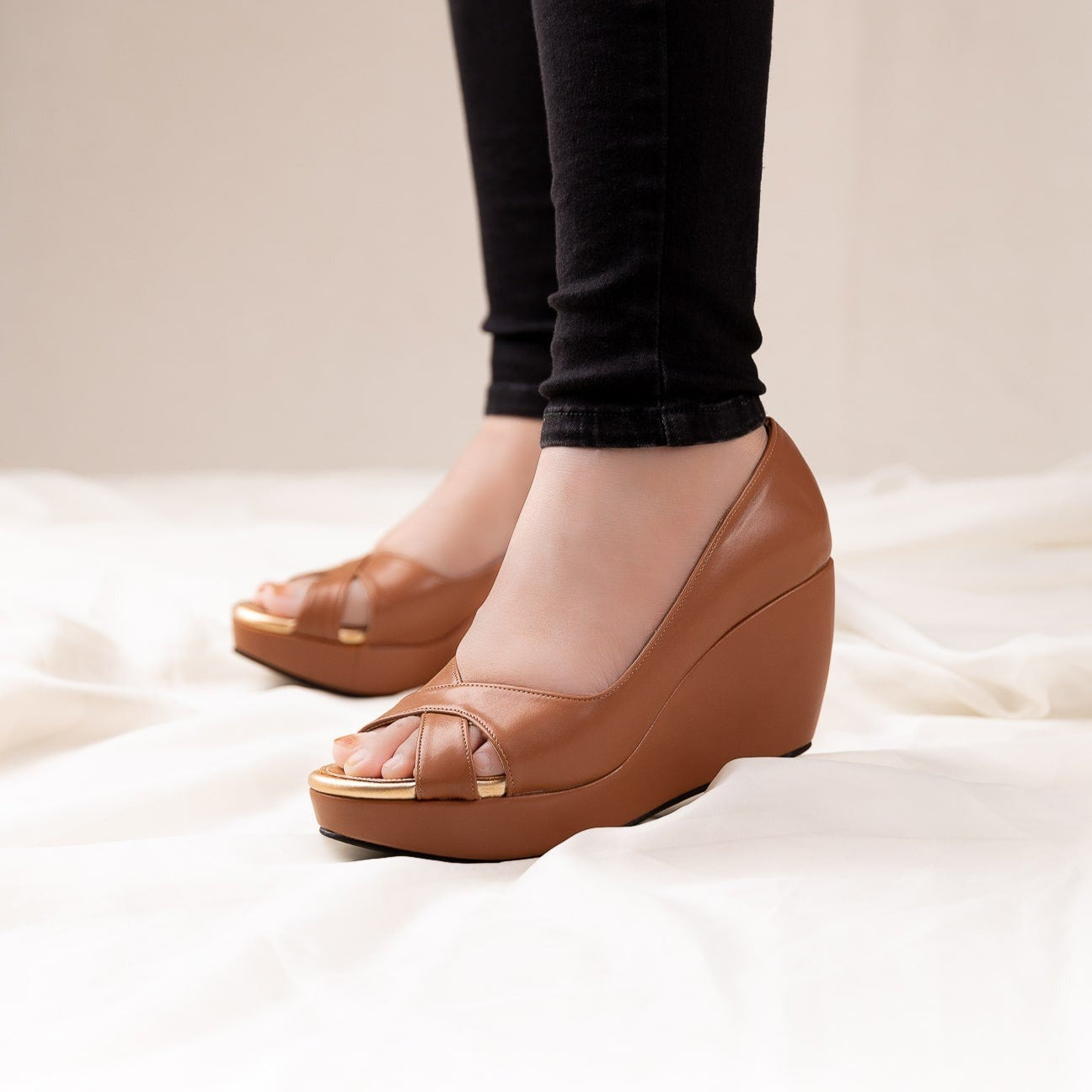 Rossa Peep Toe Wedge