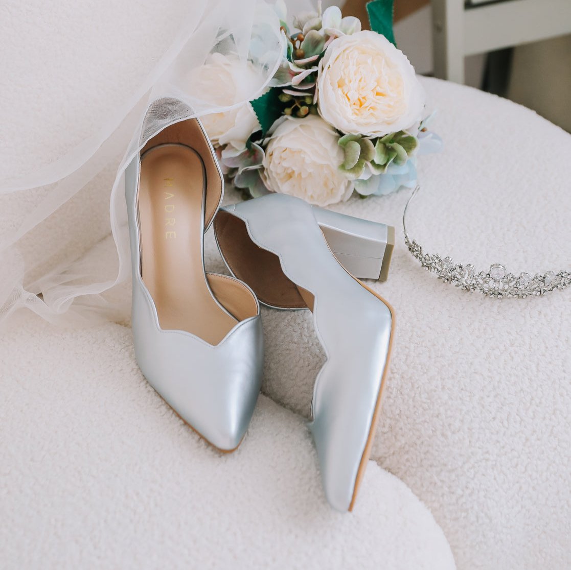 Defect Lily Scallop Block Heel