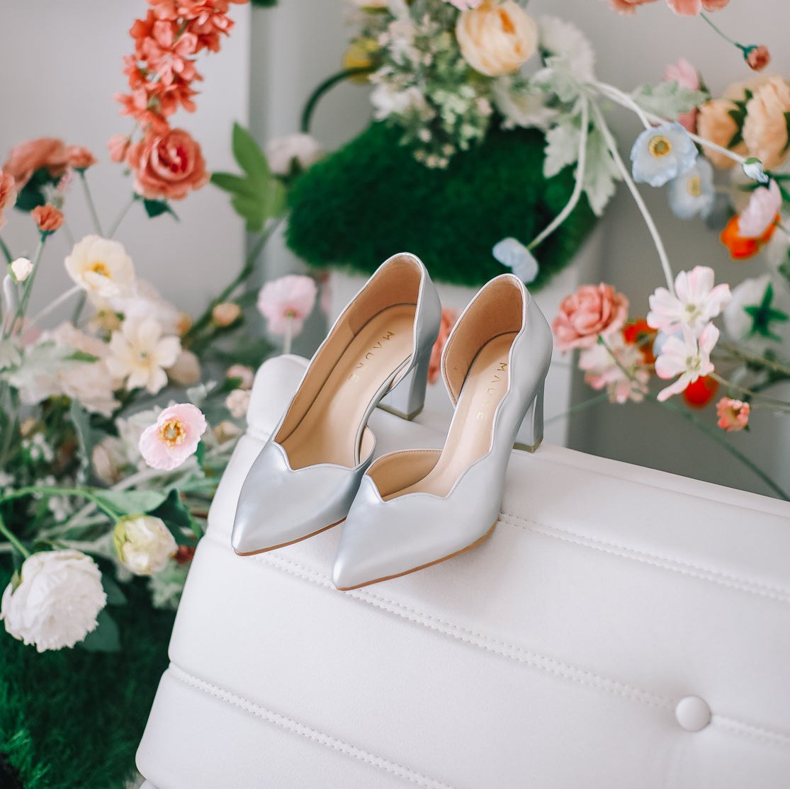 Defect Lily Scallop Block Heel