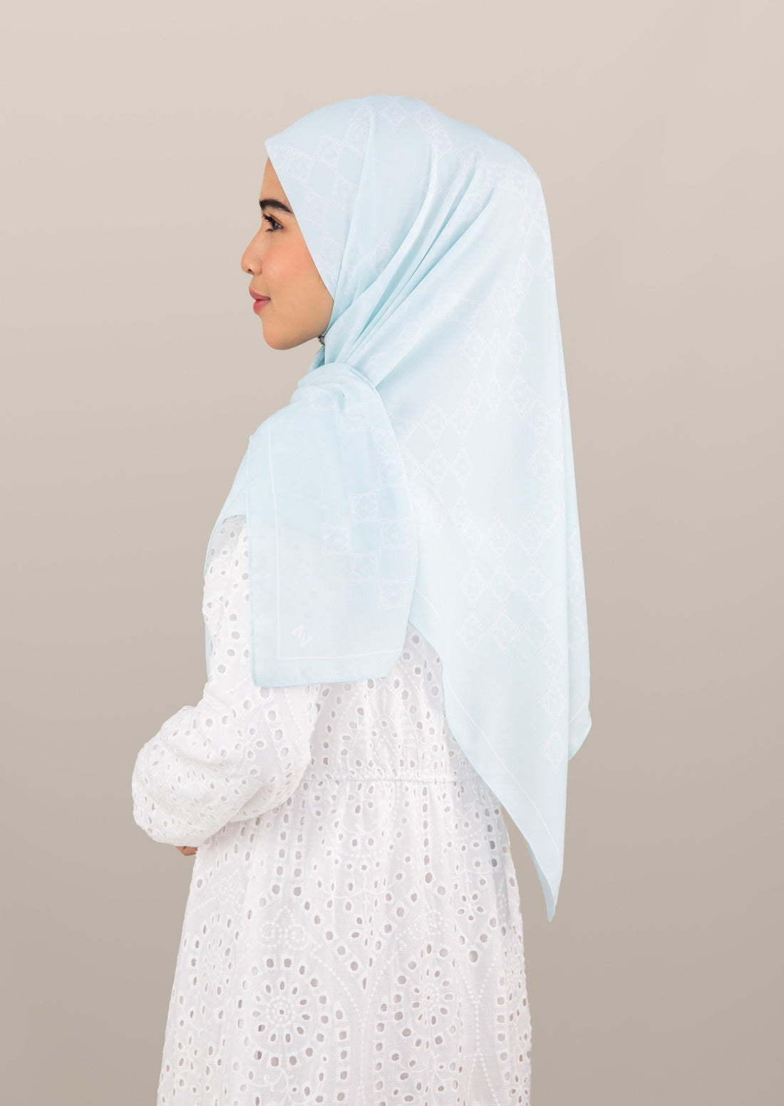 Sofea Square Hijab - Baby Blue