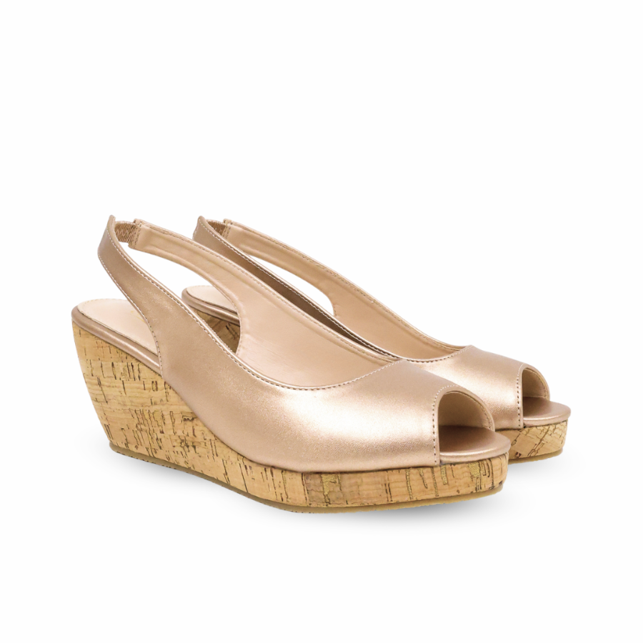 Layka Slingback Peep Toe Wedge