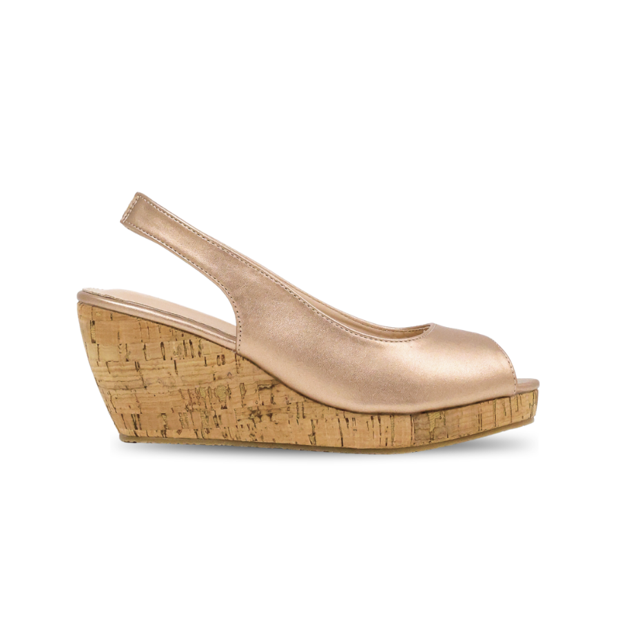 Layka Slingback Peep Toe Wedge