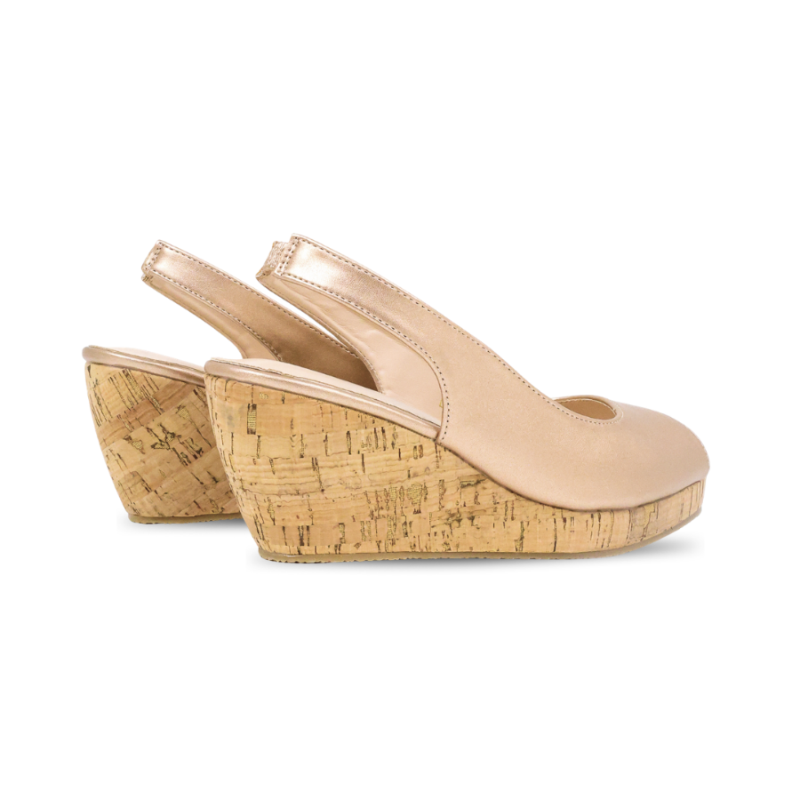 Layka Slingback Peep Toe Wedge