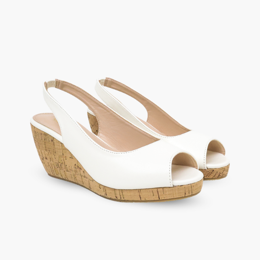 Layka Slingback Peep Toe Wedge
