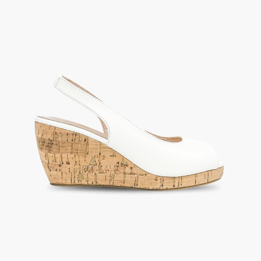 Layka Slingback Peep Toe Wedge