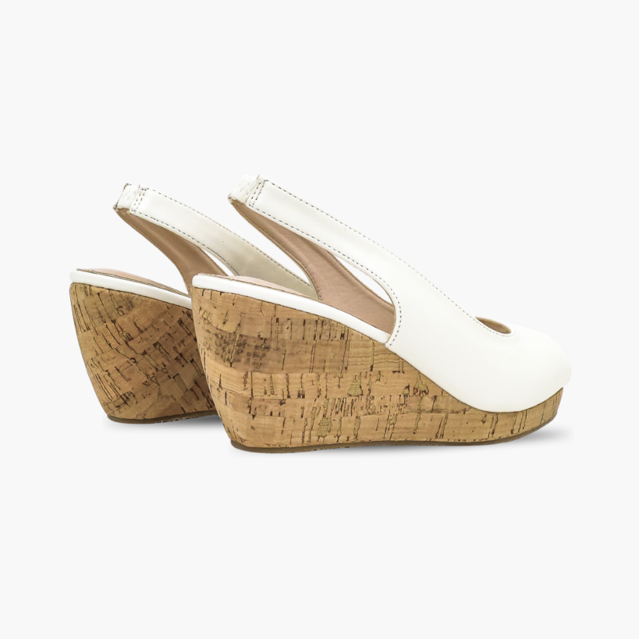 Layka Slingback Peep Toe Wedge