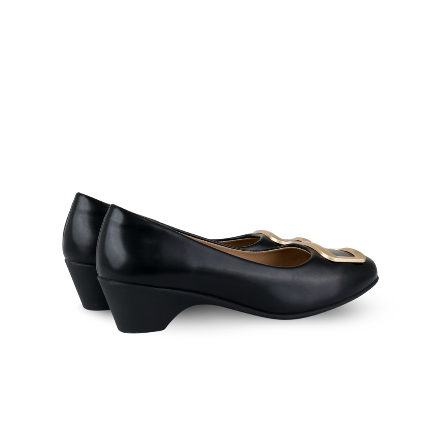 Evana Square Toe Pump Heel