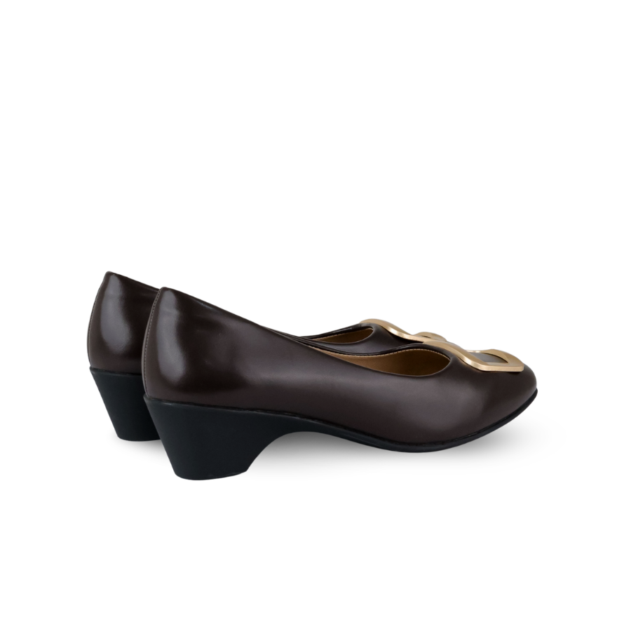 Evana Square Toe Pump Heel