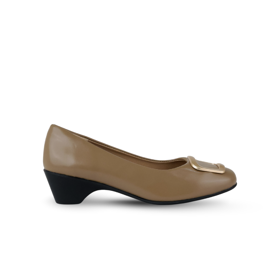 Evana Square Toe Pump Heel