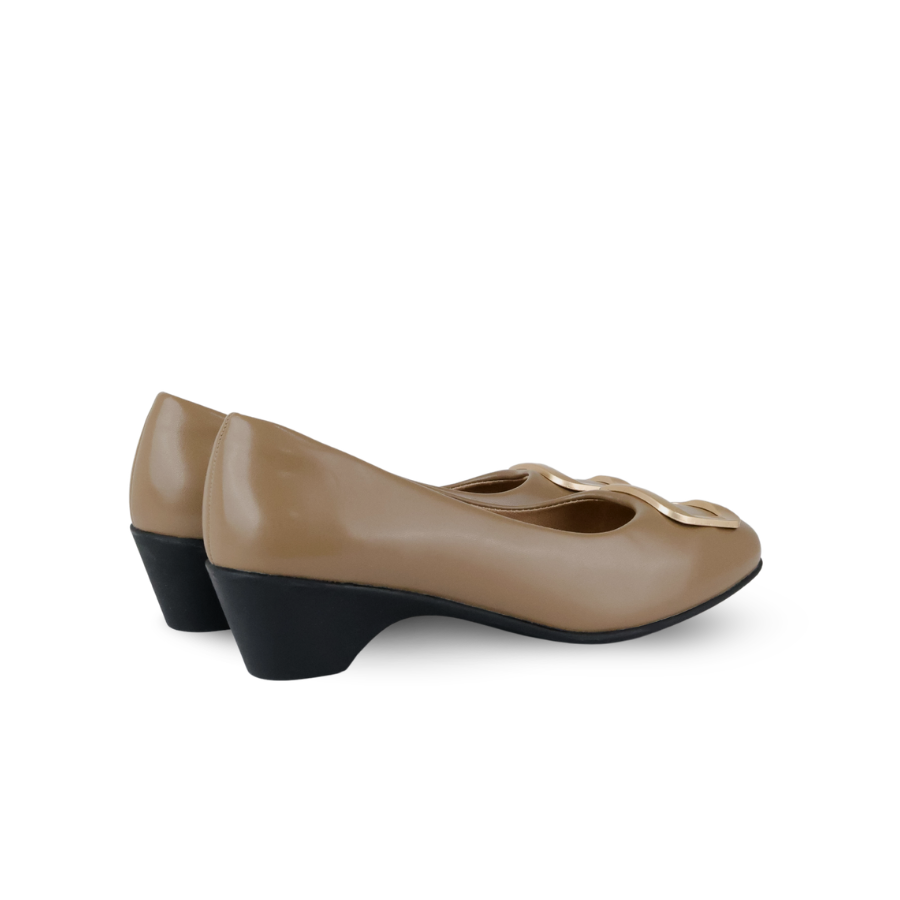 Evana Square Toe Pump Heel