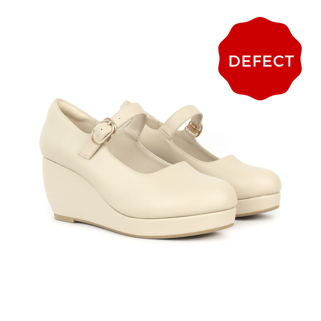 Defect Ruby Mary Jane Buckle Wedge