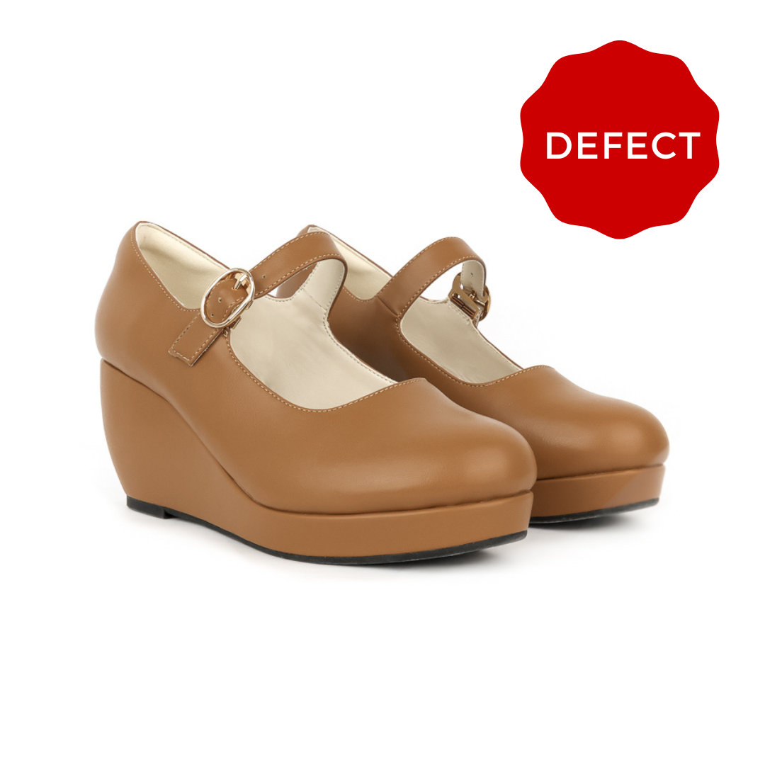 Defect Ruby Mary Jane Buckle Wedge