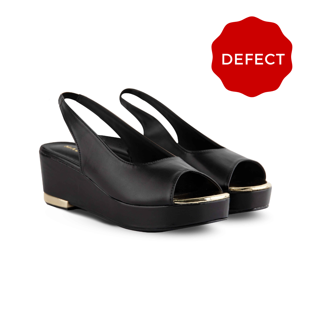 Defect Dhea Slingback Peep Toe Wedge