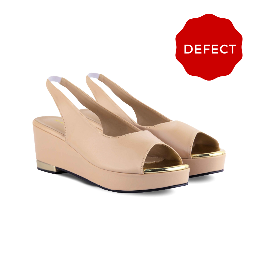 Defect Dhea Slingback Peep Toe Wedge