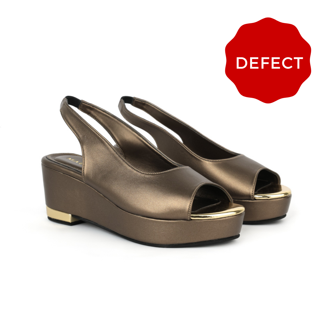 Defect Dhea Slingback Peep Toe Wedge