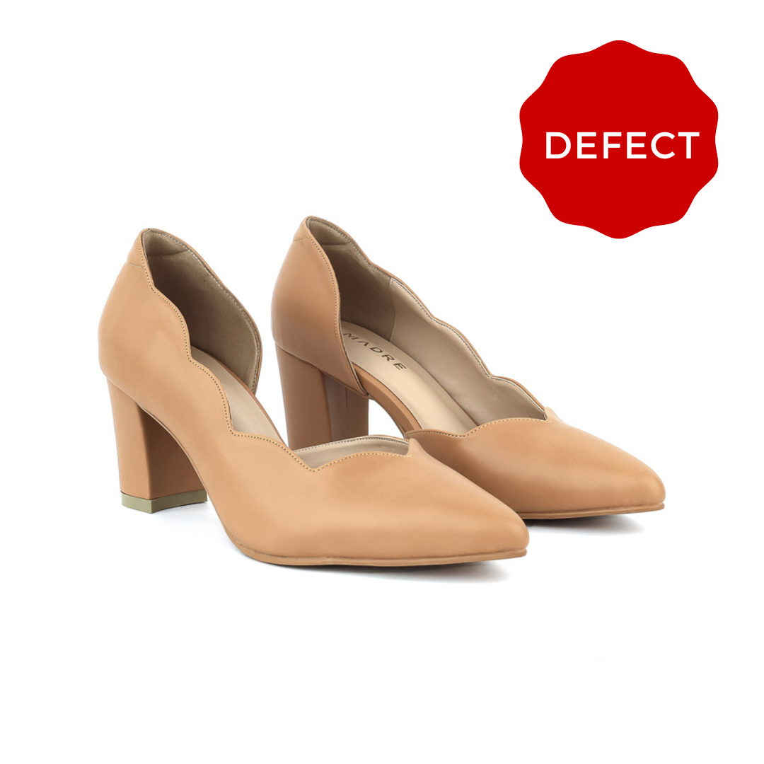 Defect Lily Scallop Block Heel