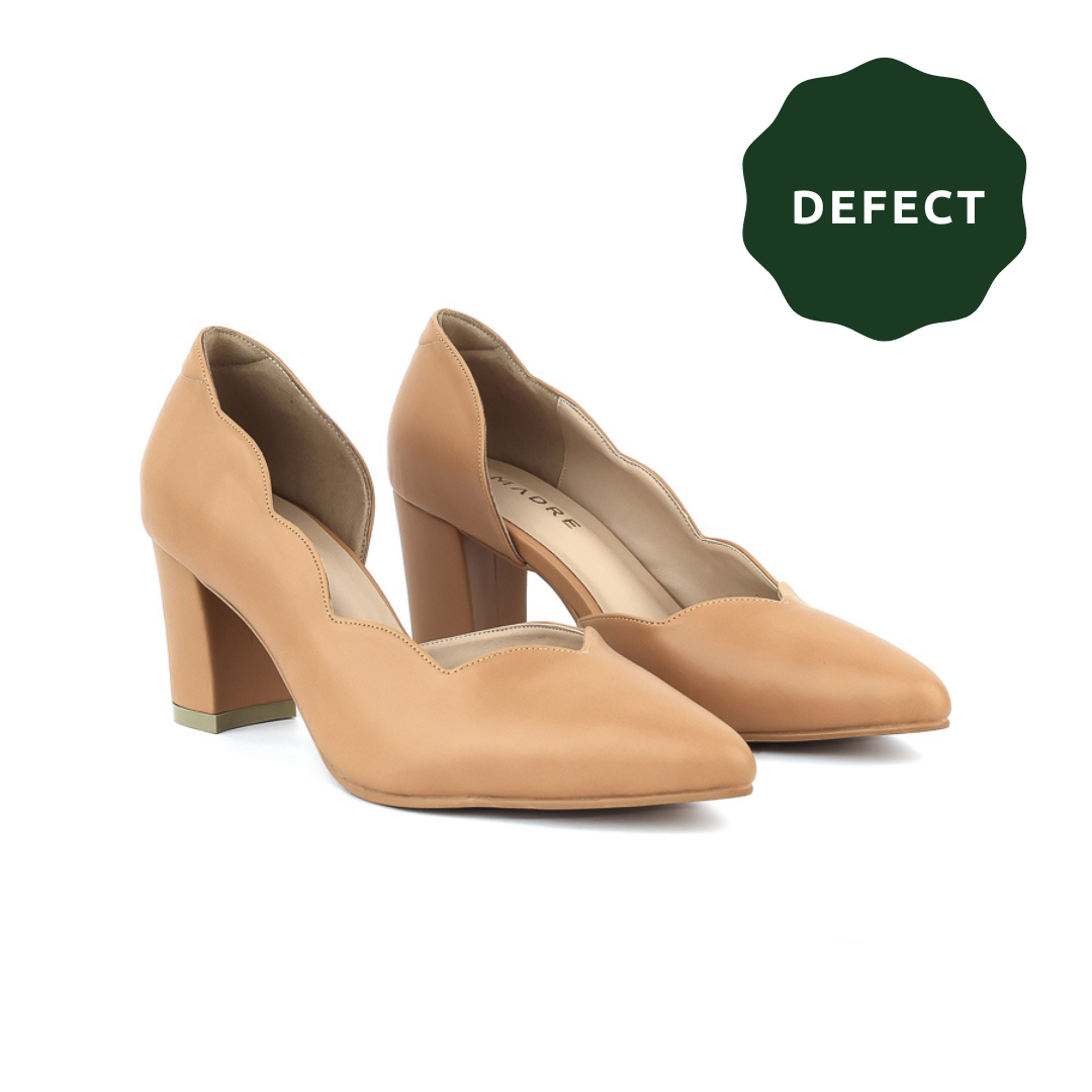 Defect Lily Scallop Block Heel