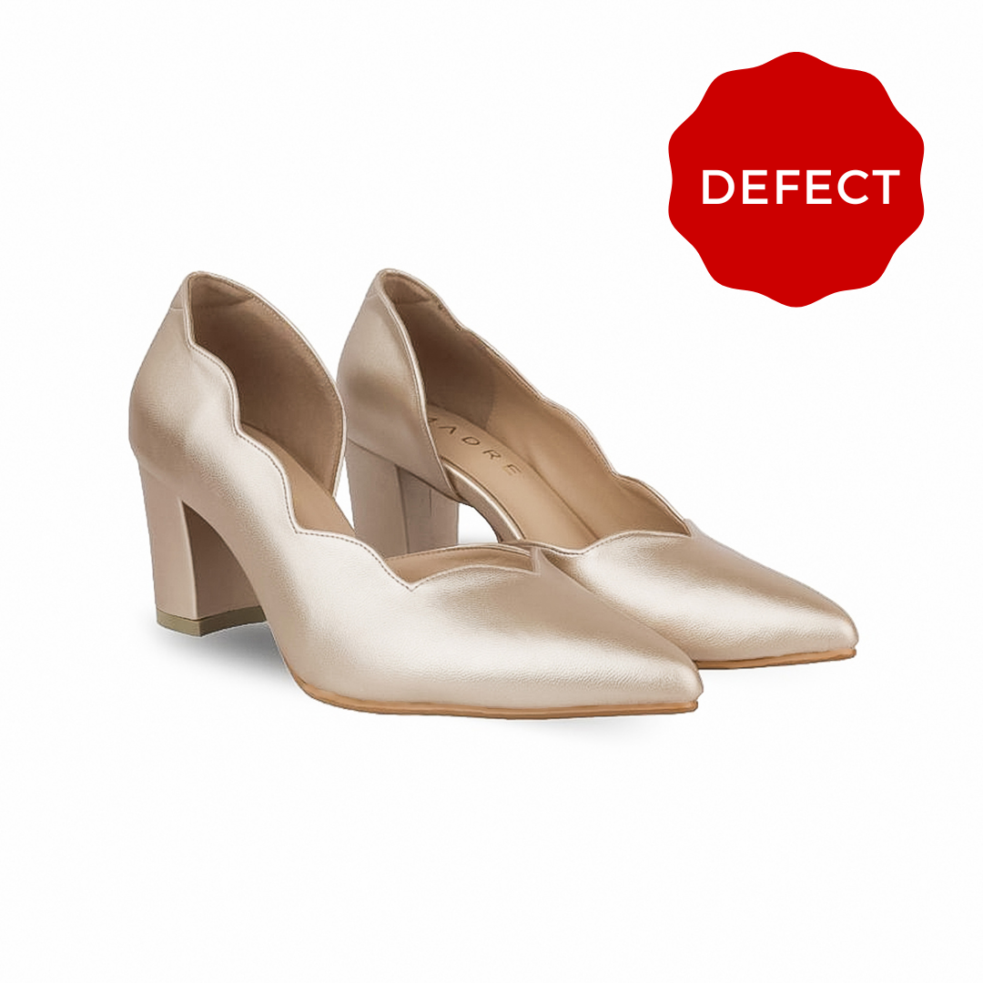 Defect Lily Scallop Block Heel