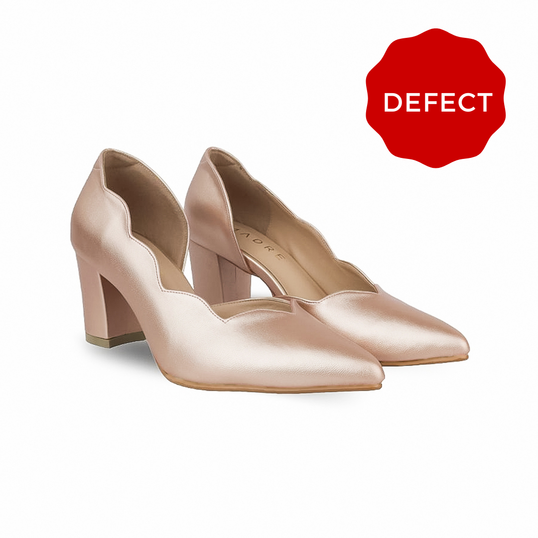 Defect Lily Scallop Block Heel