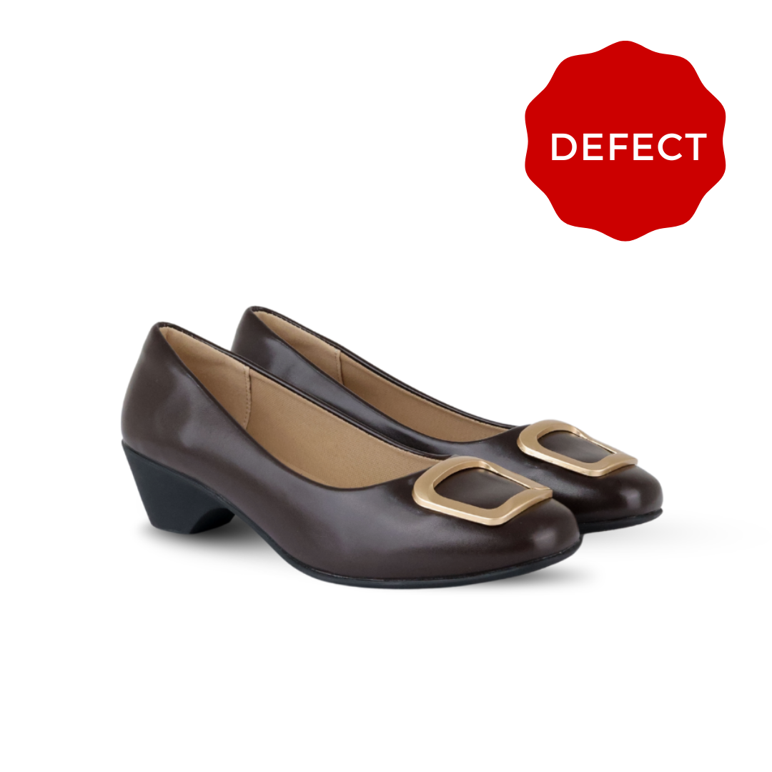 Defect Evana Square Toe Pump Heel