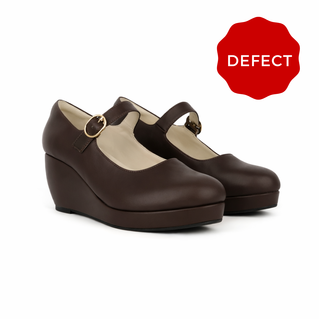 Defect Ruby Mary Jane Buckle Wedge