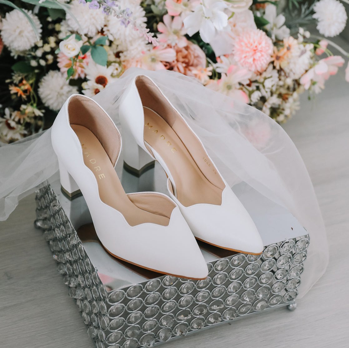 Defect Lily Scallop Block Heel