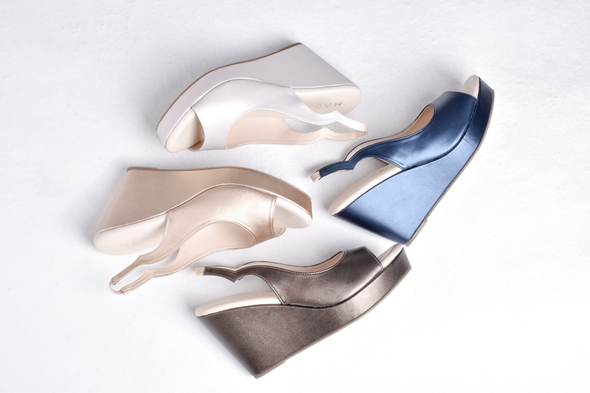 Elina Peep Toe Slingback Wedge