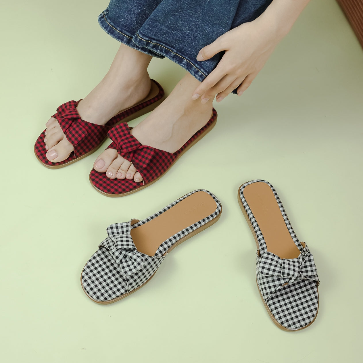 Lola Bow Slip-On Flats