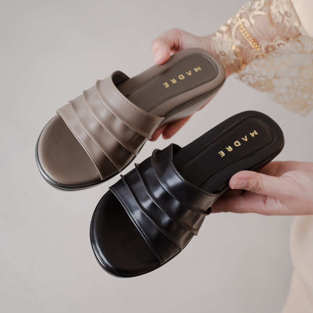 Selma Pleated Sandal