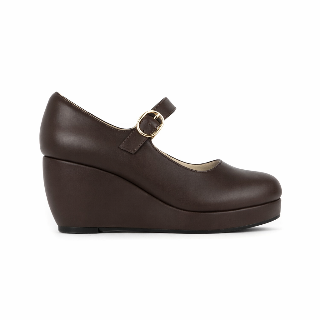 Defect Ruby Mary Jane Buckle Wedge