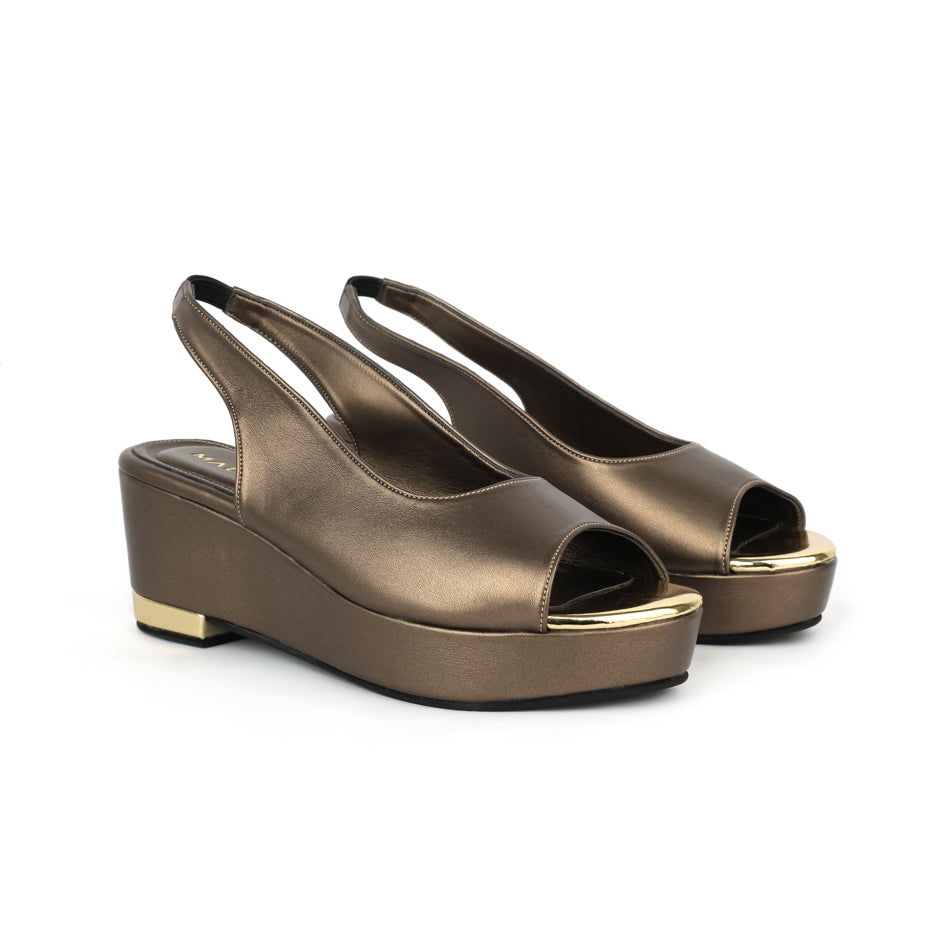 Dhea Slingback Peep Toe Wedge