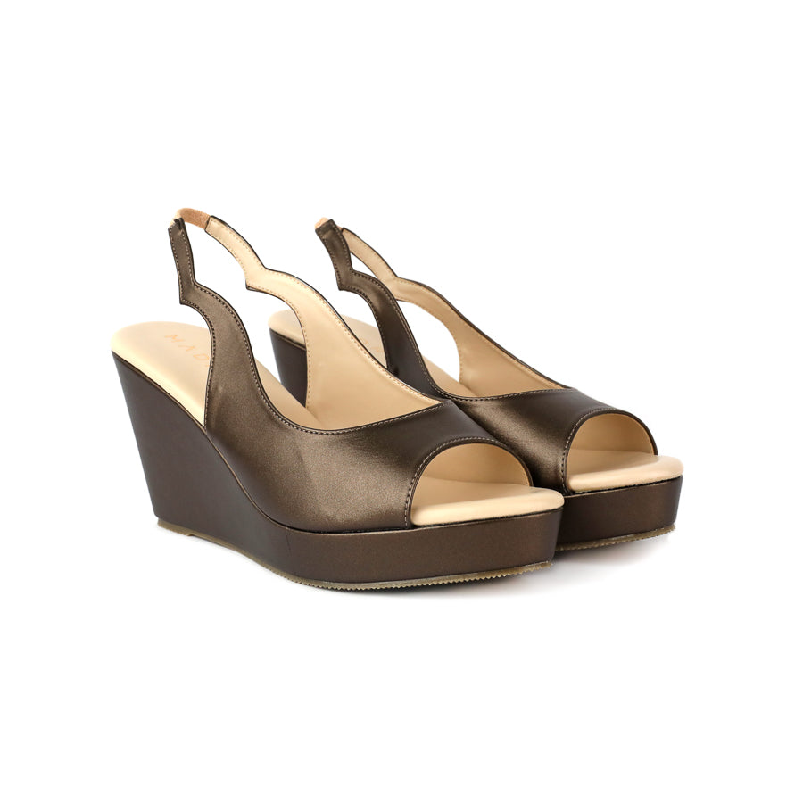 Elina Peep Toe Slingback Wedge