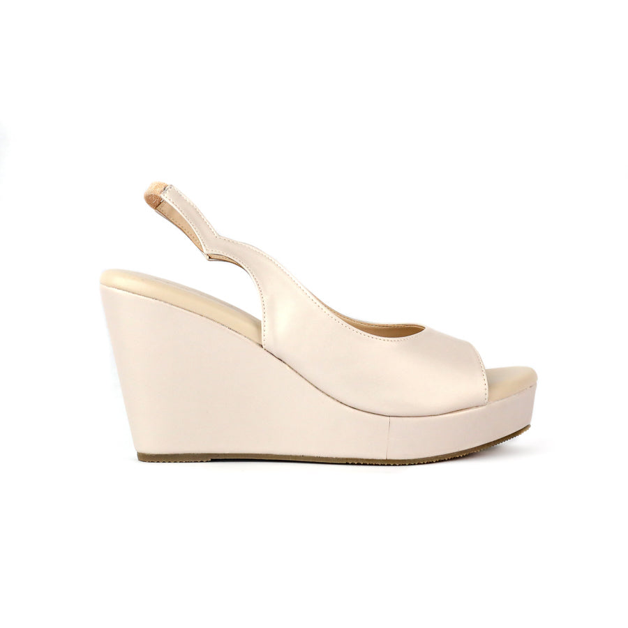Elina Peep Toe Slingback Wedge