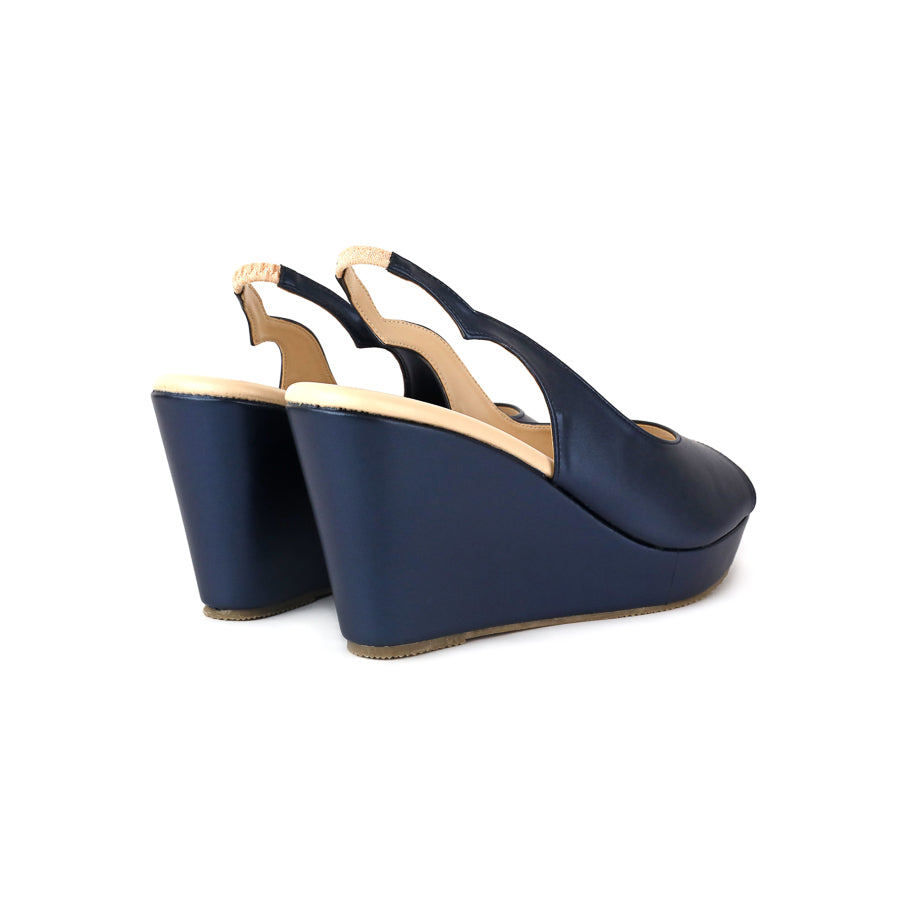 Elina Peep Toe Slingback Wedge