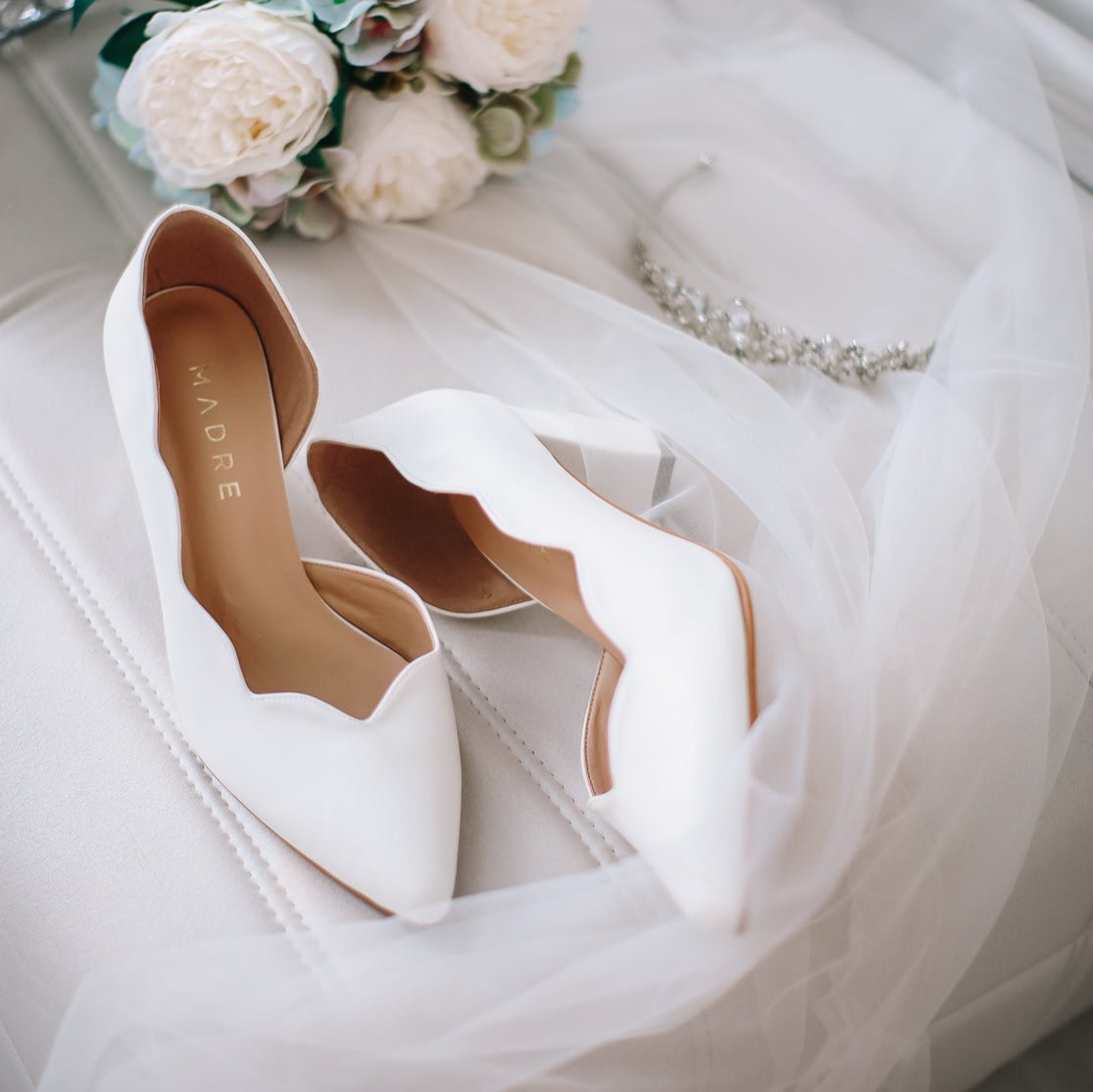 Defect Lily Scallop Block Heel