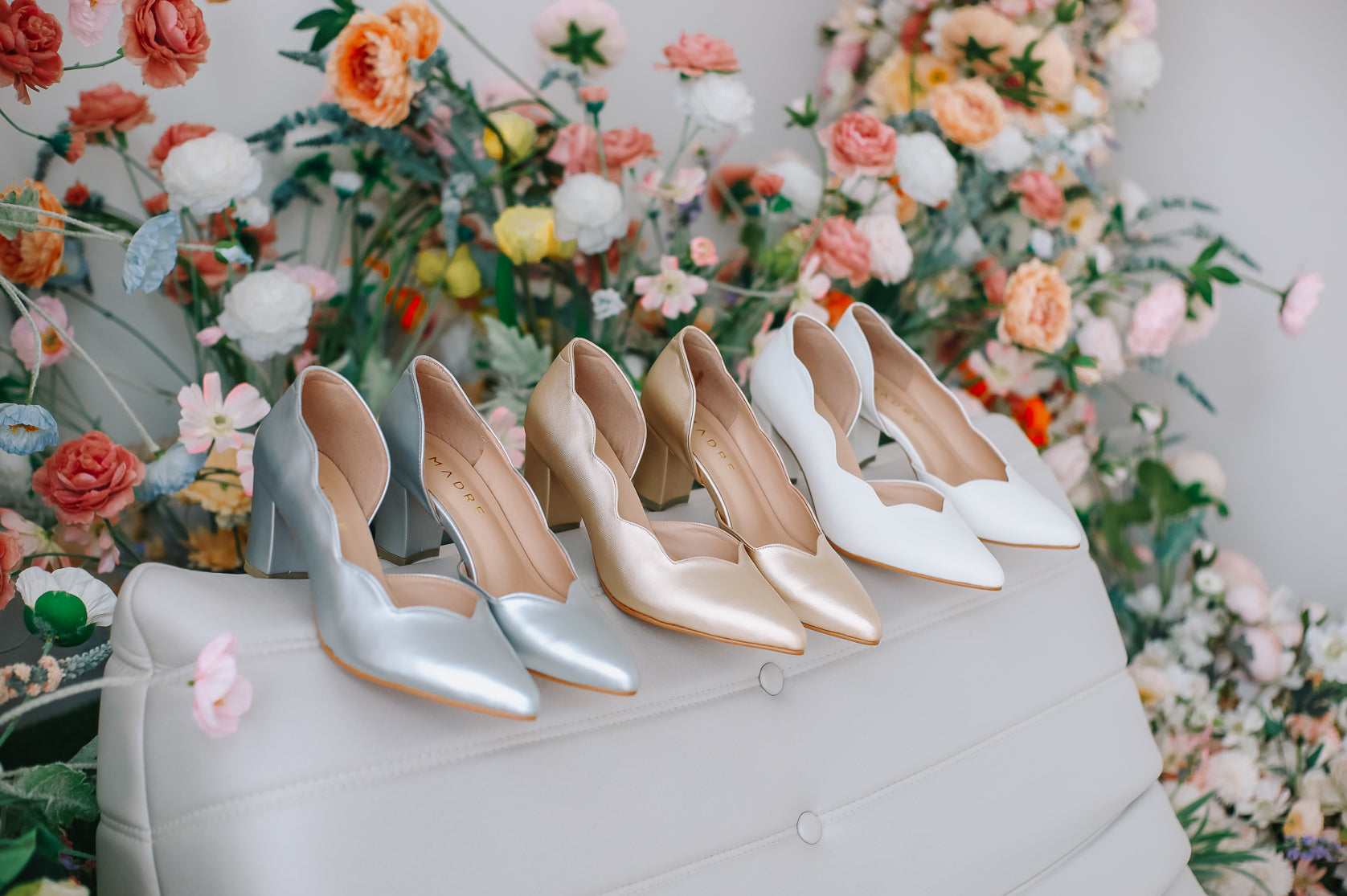 Defect Lily Scallop Block Heel