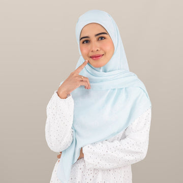 Sofea Square Hijab - Baby Blue