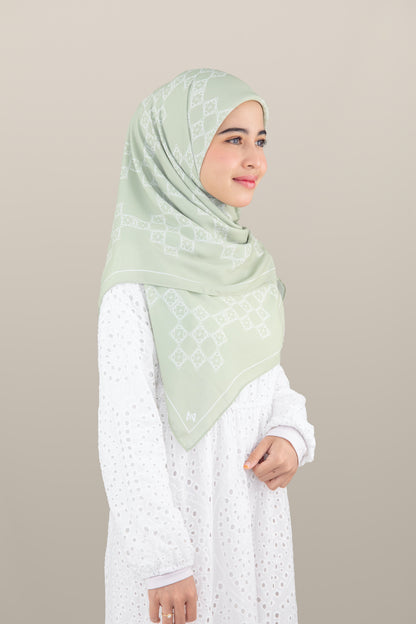 Sofea Square Hijab - Pistachio