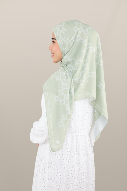 Sofea Square Hijab - Pistachio