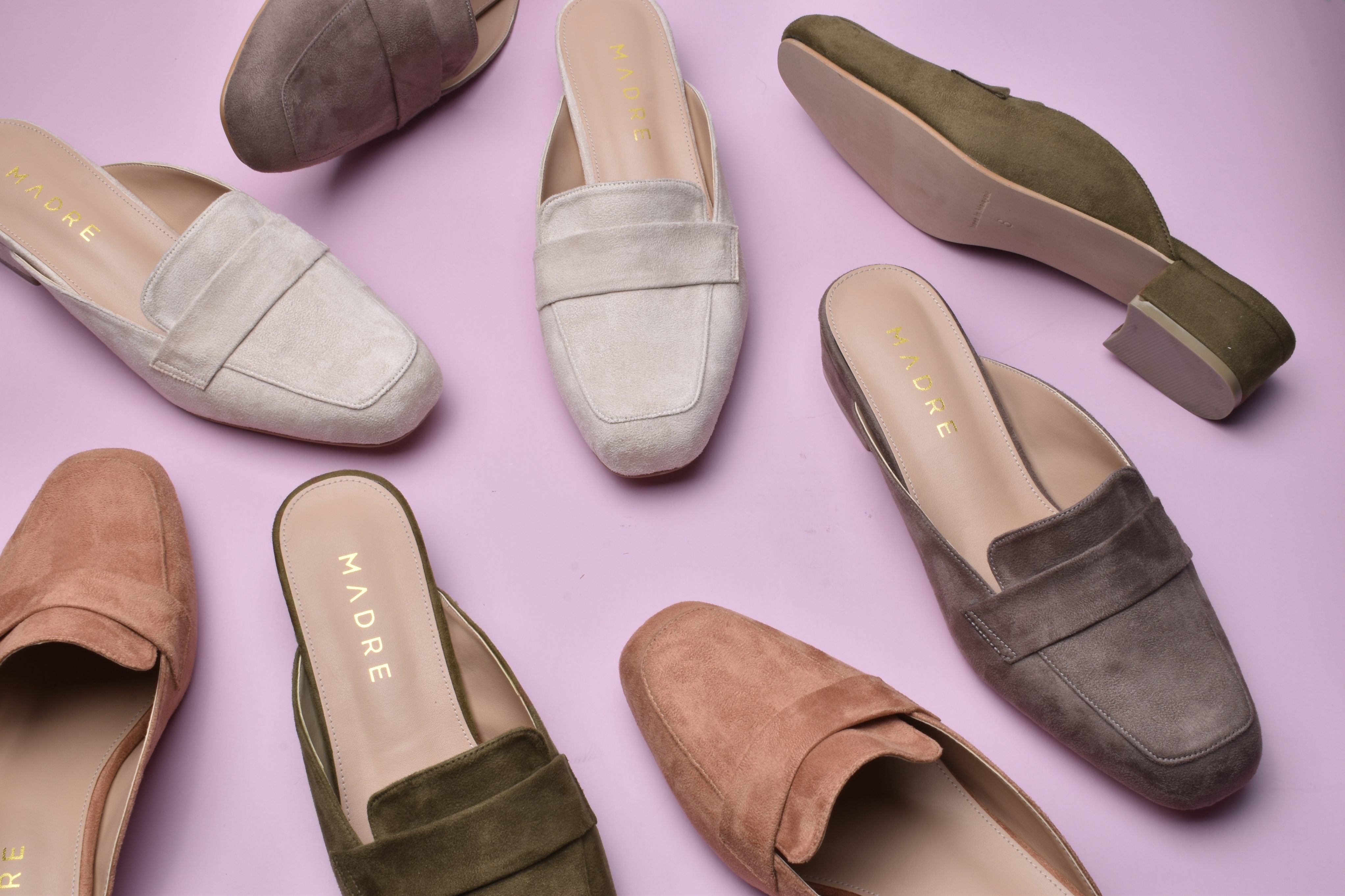 Nadine Suede Loafer Mules